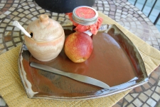 Large Serving Platter in Rustic Red
