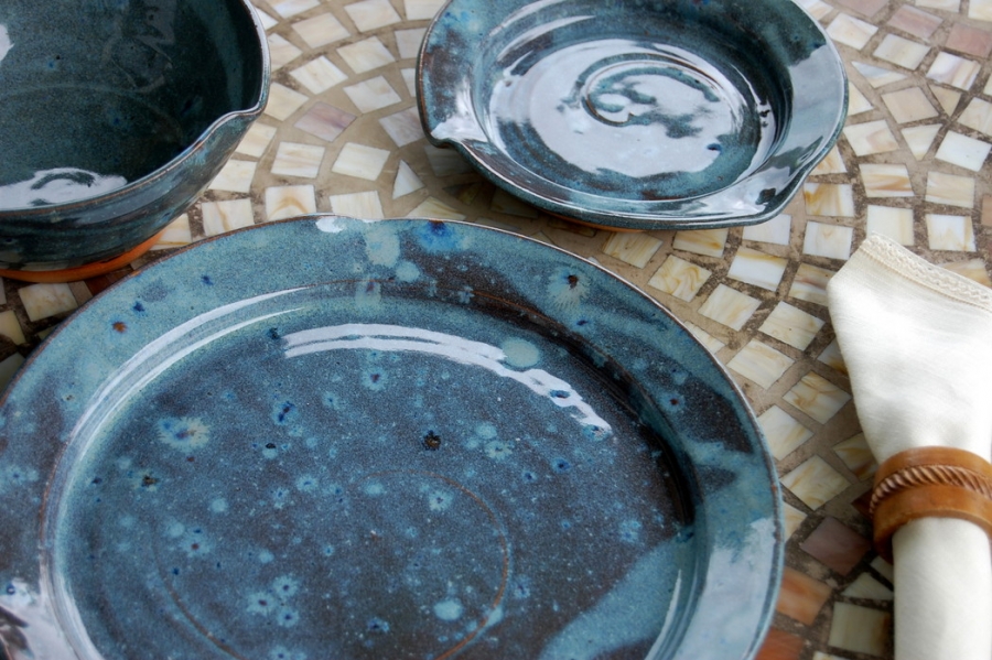 Handmade Pottery Dinnerware Set Hand Thrown Place Setting Stoneware ...