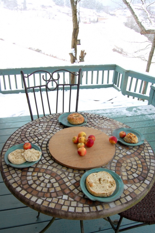 Hand Thrown Lunch Plate in Turquoise Glaze Handmade North Carolina Pottery