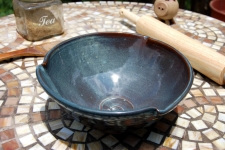 Large Serving Bowl or Mixing Bowl in Slate Blue - Handmade to Order