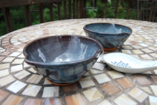 Snack Bowl or Rice Bowl in Slate Blue - Handmade to Order