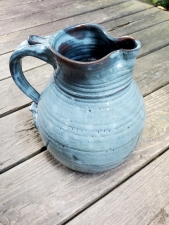 Large One Gallon Slate Blue Pitcher - Handmade to Order