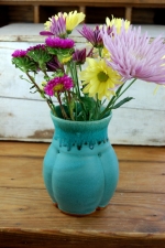 Flower Vase in Turquoise Falls- In Stock and Ready to Ship
