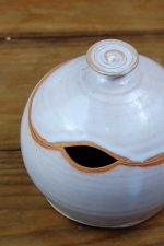 Round Sugar Bowl / Honey Jar in Shale - Handmade to Order