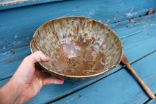 Large Serving Bowl or Mixing Bowl in Brownstone - Handmade to Order