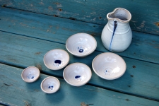 San San Kudo Sake Set in Shale - Handmade to Order