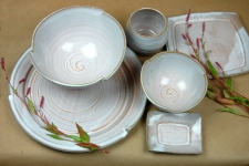 Eclectic Place Setting in Shale - Handmade to Order - Pick up Only