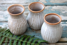 Ridged Tumbler or Drinking Glass in Shale - Handmade to Order