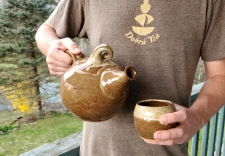 Sprouted Brownstone Teapot - Handmade to Order