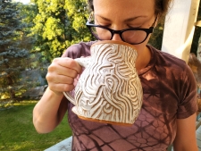 Huge Rooted Monster Mug in Shale - Handmade to Order