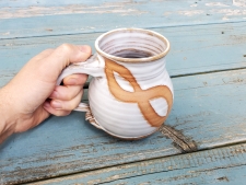 Shale Mug with Rust Waves - Handmade to Order