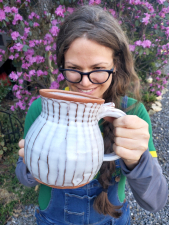 Huge Ridged Monster Mug in Shale - Handmade to Order