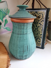 Kitchen Canister or Lidded Jar in Turquoise - In Stock and Ready to Ship