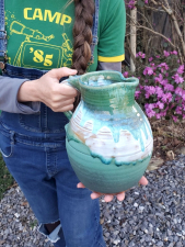 Large One Gallon Pitcher in Turquoise Falls - Handmade to Order