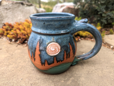 Huge MountainScape Mug - Handmade to Order