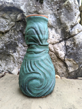Twisted Turquoise Flower Vase- In Stock and Ready to Ship 