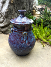 Large Cosmos Kitchen Canister or Lidded Jar- In Stock and Ready to Ship