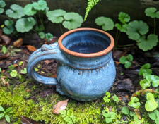 Peaked Mug in Slate Blue - Handmade to Order