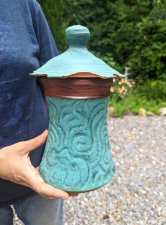 Rooted Turquoise Canister- In Stock and Ready to Ship