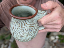 Rooted Mug in Lichen - Handmade to Order