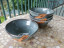 Soup Bowl in Slate Blue with Rust Chain - Handmade...