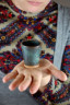 Slate Blue Shot Glass or Egg Cup - Handmade to Ord...