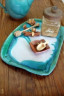 Large Serving Platter in Turquoise Falls - Handmad...